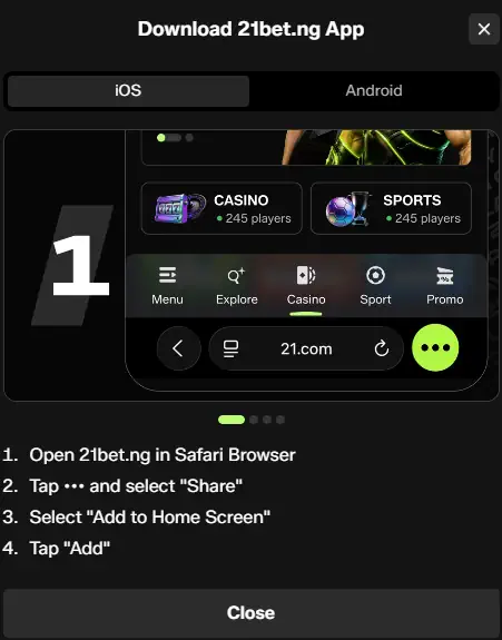 21 Bet App